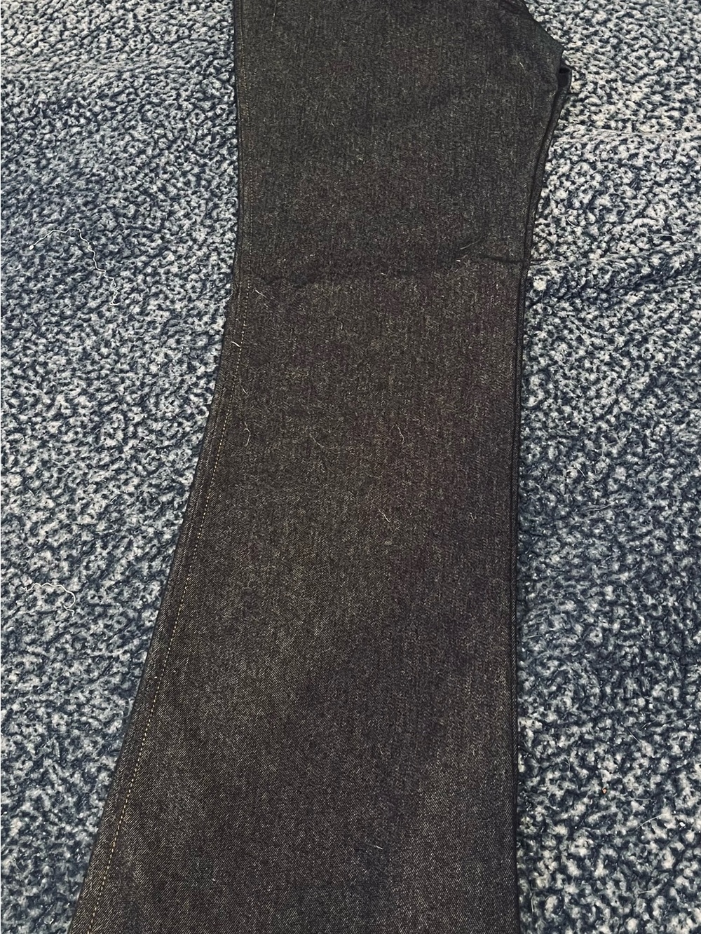 Zara Dark Wash Y2K Denim Button-Front Flared Jeans